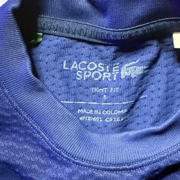 Lacoste Women’s Seamless Open Back Sports Top in Navy Blue - Picture 5 of 9